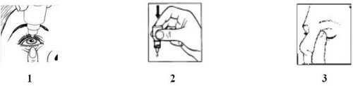 Three sequential drawings showing the