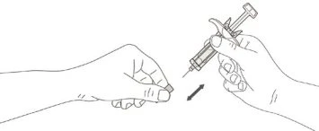 Two hands preparing an injection