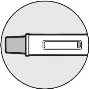Schematic drawing of a rectangular medical device with a sliding component