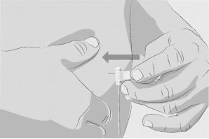 Two hands preparing a
