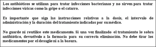 Text in Spanish on white background explaining the