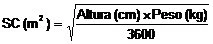 Математична формула для обчислення площі поверхні тіла (ППТ) у квадратних метрах, отримана шляхом ділення зросту в см на масу в кг, під коренем поділити на 3600