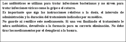 Testo in spagnolo su sfondo bianco che spiega l