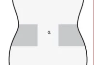 Stylized diagram of a human torso with two gray rectangular areas positioned on the hips to indicate drug application sites