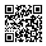 Square QR code composed of small black modules on a white background for