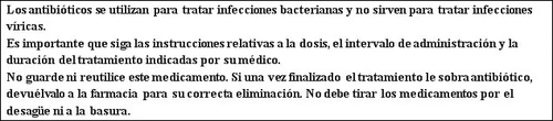 Text in Spanish explaining the