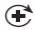 Черный символ креста в центре, окруженный круговой стрелкой, направленной по часовой стрелке вправо
