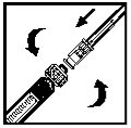 Техническая схема, показывающая процесс соединения шприца и флакона