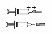 Diagram showing two stages of a