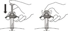 Technical drawing showing two stages of the