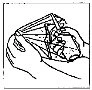 Two hands carefully holding and opening a glass vial to safely extract its contents