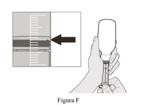 Diagramma che mostra una mano che impugna un dispositivo medico con una freccia che indica il movimento di pressione verso il basso