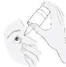 A hand holds a dropper bottle to apply medication into the