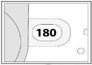 Схематический чертёж с числом 180