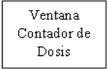 Black text on white background reading Ventana Counter Dose arranged on three lines in serif font