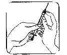 Two hands holding a syringe with needle to prepare or administer a medication