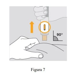 Diagram showing a hand holding a medical device for a