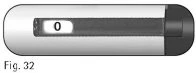 Horizontal medical capsule with a white body and a central dark band containing the number 0 on a light background on the left