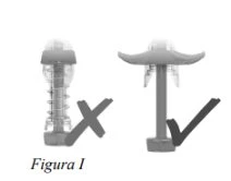 Comparison of two medical devices with a cross mark over the first one on the left and a checkmark over the second one on the right