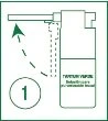 Diagramma tecnico che mostra il movimento di apertura verso l'alto