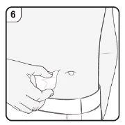 A hand pinching the skin of the