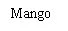 La parola Mango scritta in caratteri neri con un font graziato su sfondo bianco