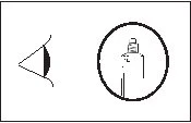 Stylized icon of an eye on the left and a medical vial on the right.