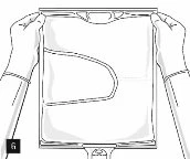 Two gloved hands holding open a rectangular container with top and bottom lids for