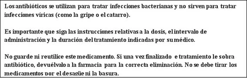 Spanish text on a white background explaining the