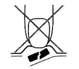 Disegno schematico in bianco e nero che mostra una testa umana con una grande croce sopra e un oggetto rettangolare spezzato alla base