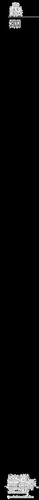 Logo bianco stilizzato su sfondo nero che rappresenta una figura umana con braccia alzate sopra una linea orizzontale sottile