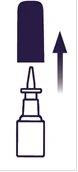 Diagram showing the dark cap being removed away from the