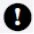 Warning symbol with a white exclamation mark inside a yellow triangle
