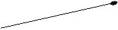 A thin black arrow pointing towards the