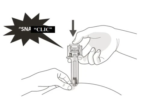 Two hands holding a medical device for the