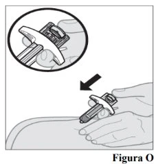 Hands holding a medical device for injection