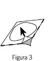 Schematic black and white drawing showing a black arrow pointing towards the