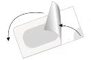 Diagram showing how to lift and peel off