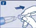 Una mano impugna un dispositivo medico e lo sposta verso destra con una freccia che indica la direzione del movimento su sfondo azzurro