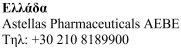 Greek text with the word Ελλάδα followed by the name Astellas Pharmaceuticals AEBE and the phone number +30 210 8189900
