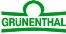 Logo aziendale Grünenthal di colore verde con una linea orizzontale interrotta da un arco centrale sopra la scritta in stampatello maiuscolo