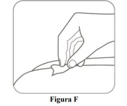 Disegno lineare di una mano che applica un piccolo cerotto o una medicazione su una zona curva di un corpo umano