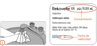 Медицинская иллюстрация с маркировкой препарата Rekovelle и схемой мытья рук с водой и мылом