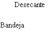 Чёрный текст на белом фоне со словами Desecante вверху и Bandeja внизу слева
