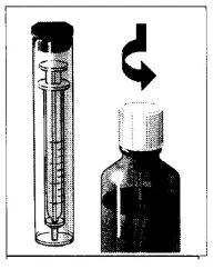 Syringe with liquid inside