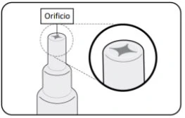 Diagramma tecnico che mostra l'apertura del dispositivo