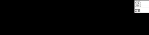 White logo on black background with a stylized crown above a geometric graphic element and the acronym 'am' in lowercase rounded letters