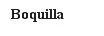 Black text with the word 'Mouthpiece' written in serif font on a white background