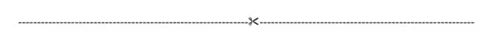 A black horizontal dashed line with a small scissor-shaped symbol in the center indicating a cut point