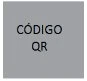 Testo nero su sfondo grigio con la scritta in stampatello CÓDIGO QR centrata verticalmente e orizzontalmente
